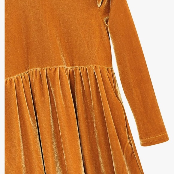 Velvet adult golden dress - Picture 4 of 6